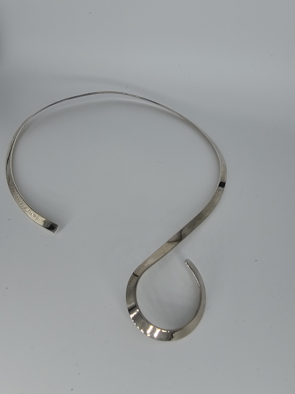 Minimalist Sterling Silver Open Collar Necklace